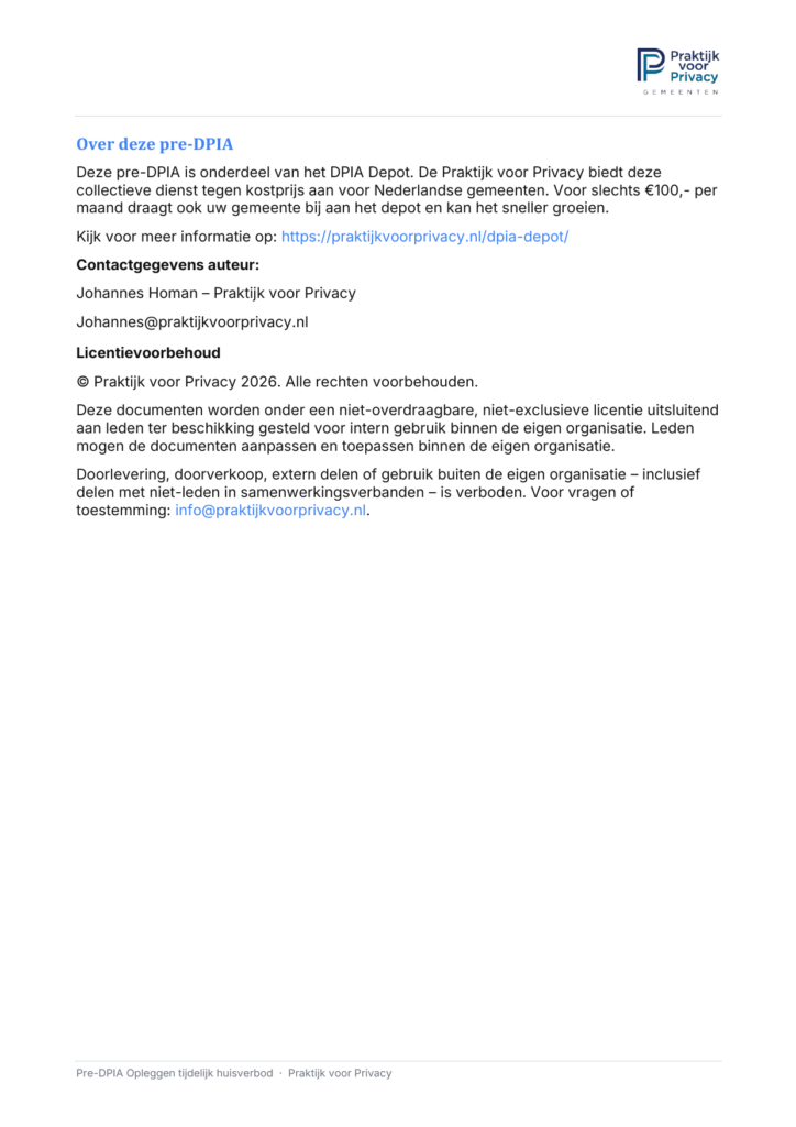 Preview pagina 2 van Pre-DPIA Opleggen tijdelijk huisverbod