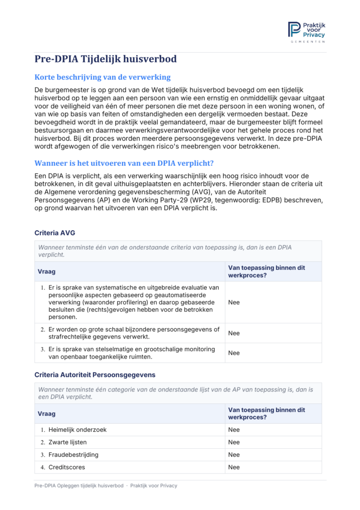 Preview pagina 3 van Pre-DPIA Opleggen tijdelijk huisverbod