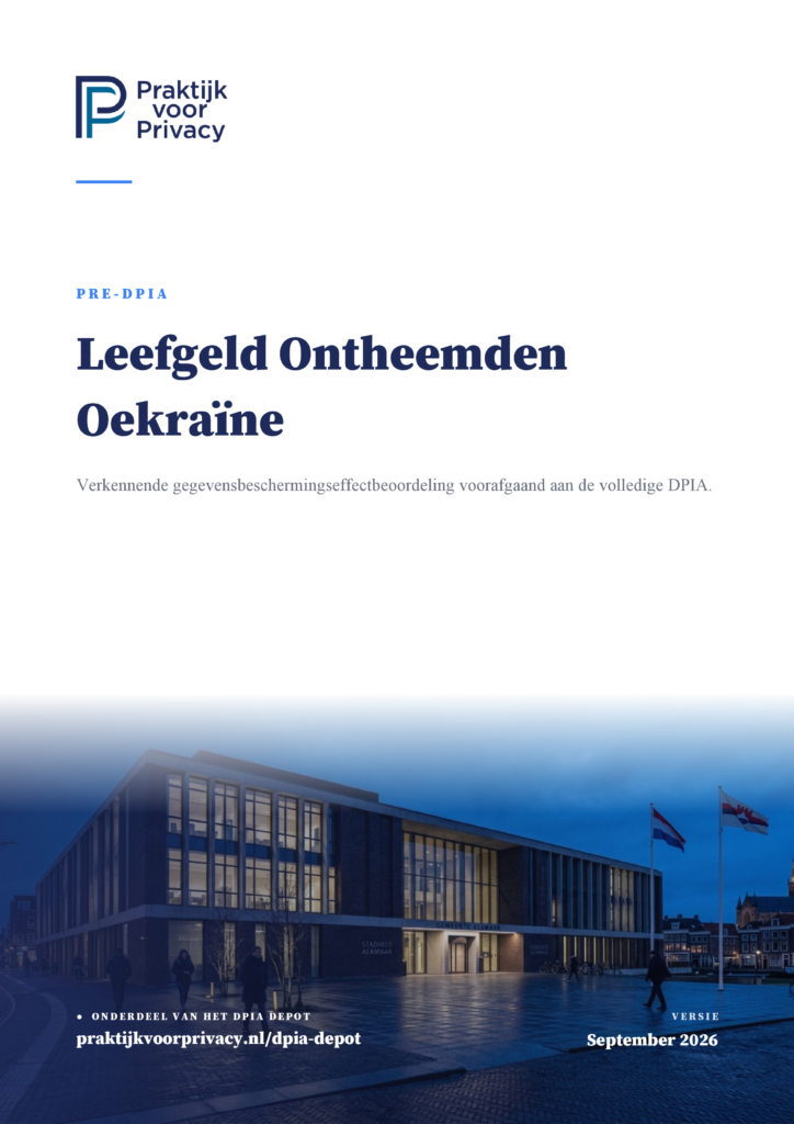 Preview pagina 1 van Pre-DPIA Leefgeld ontheemden Oekraïne