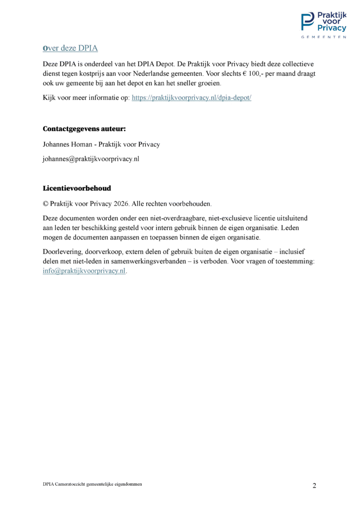 Preview pagina 2 van DPIA Gemeentelijk Incidentenregistratiesysteem (GIR)
